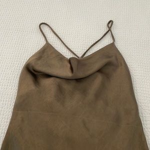 White Fox Boutique Satin Cowl Neck Mini dress